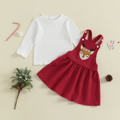 CHRISTMAS CUTIE Corduroy Overall Dress