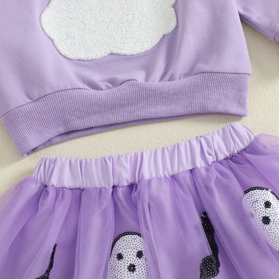 FRIENDLY GHOST Purple Tulle Skirt Outfit