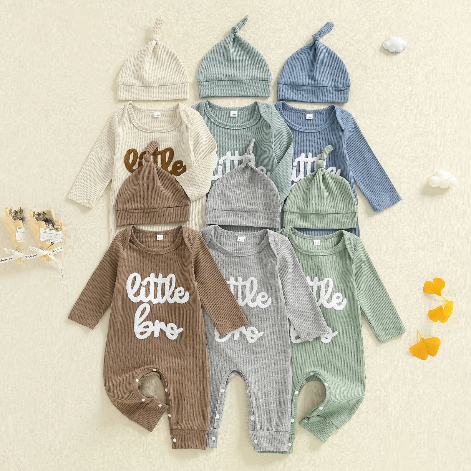 LITTLE BRO Waffle Knit Jumpsuit