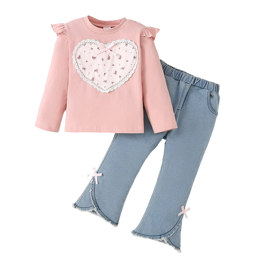 BIG HEART Bellbottoms Outfit