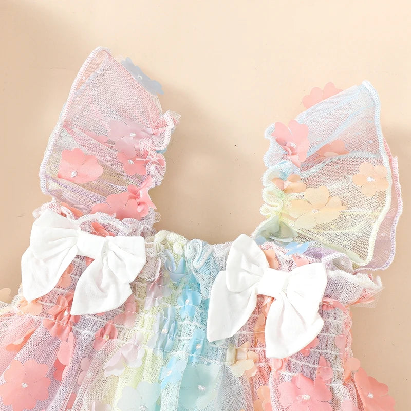 PASTEL Flowers Romper Dress