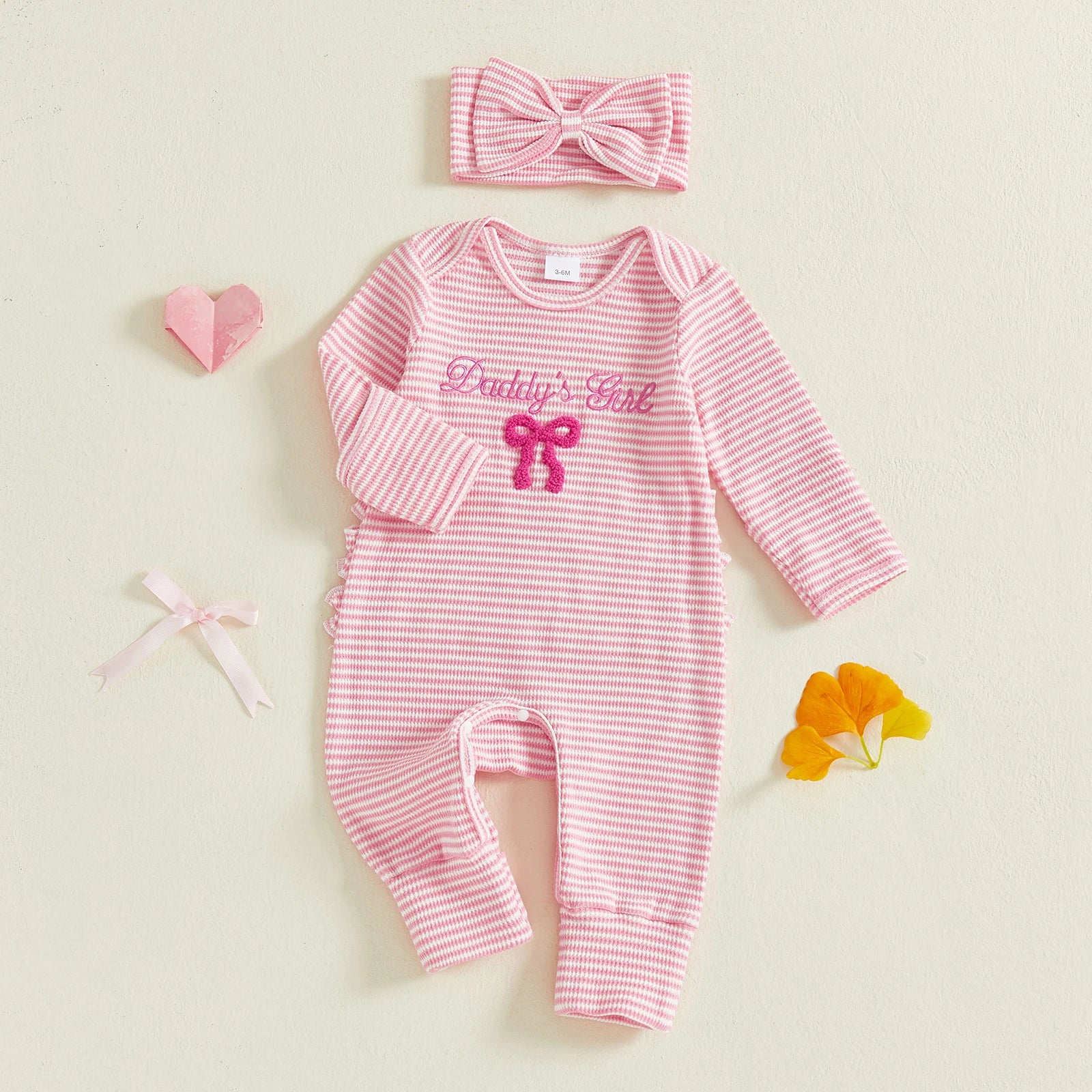 MAMA'S/DADDY'S GIRL Striped Jumpsuit