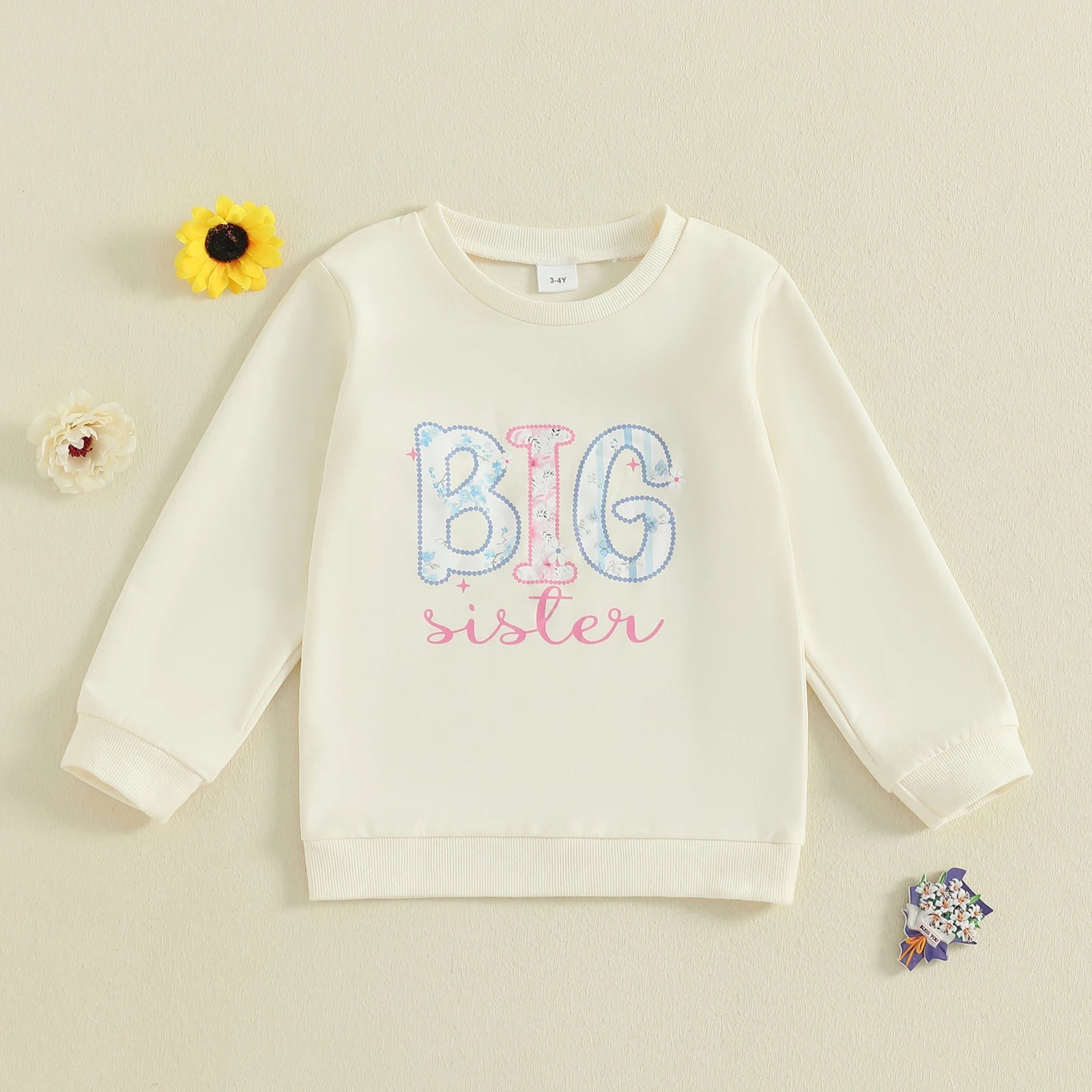 LIL/BIG SISTER Cream Sweatshirt