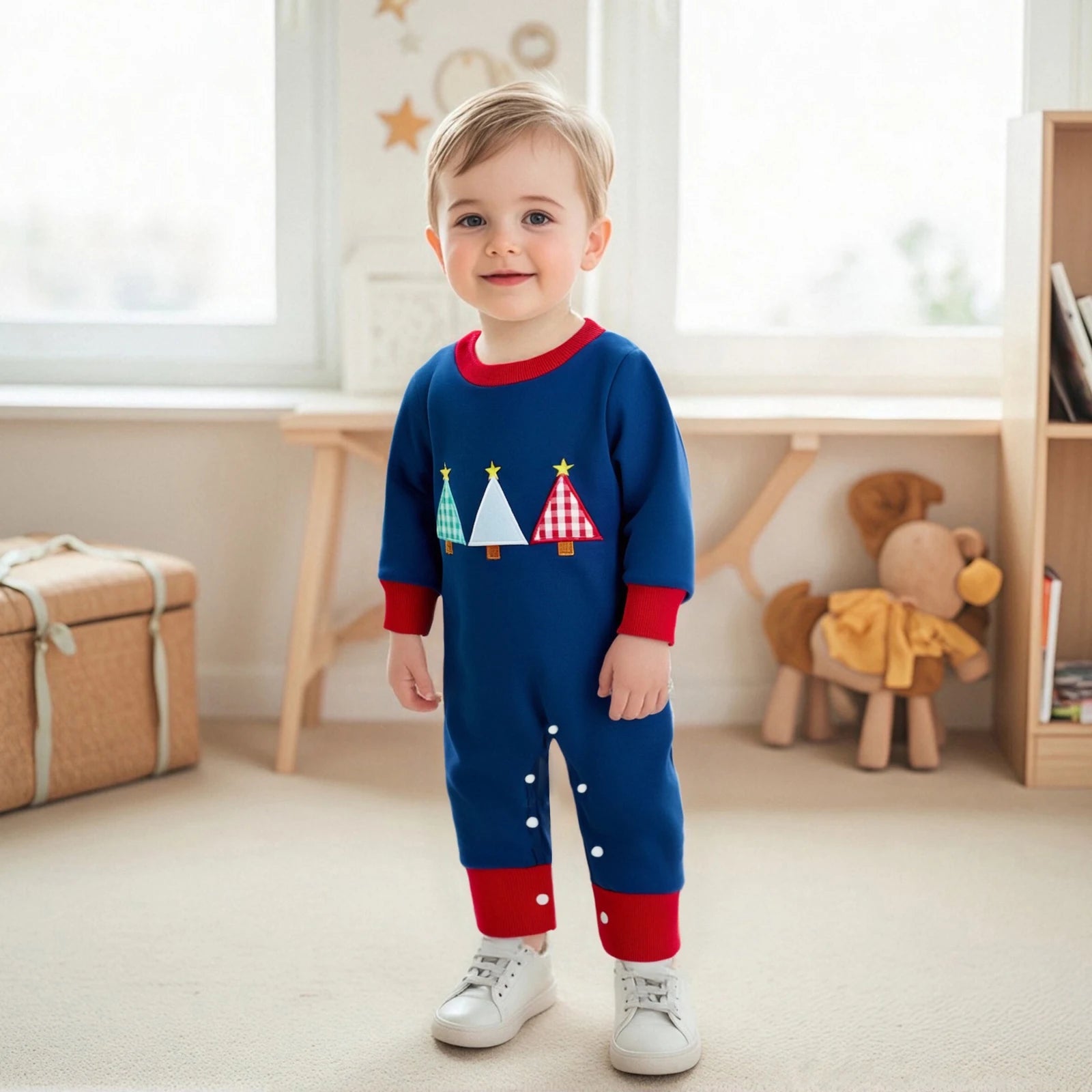 CHRISTMAS TREES Blue Jumpsuit