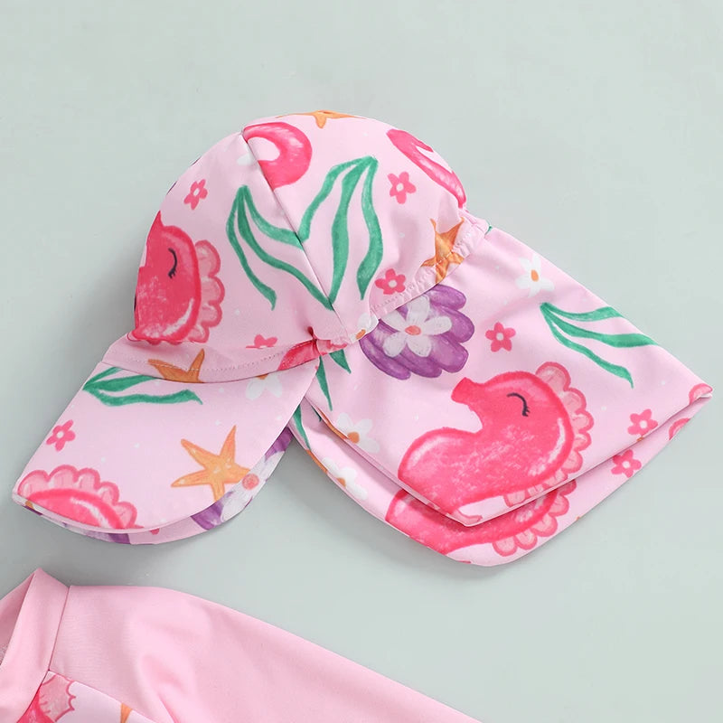 SEAHORSE Swimsuit with Sun Hat