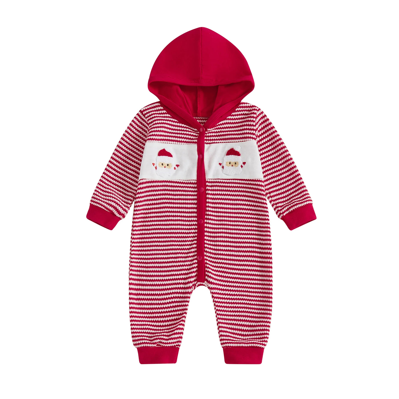 SANTA Striped Hooded Jumpsuit