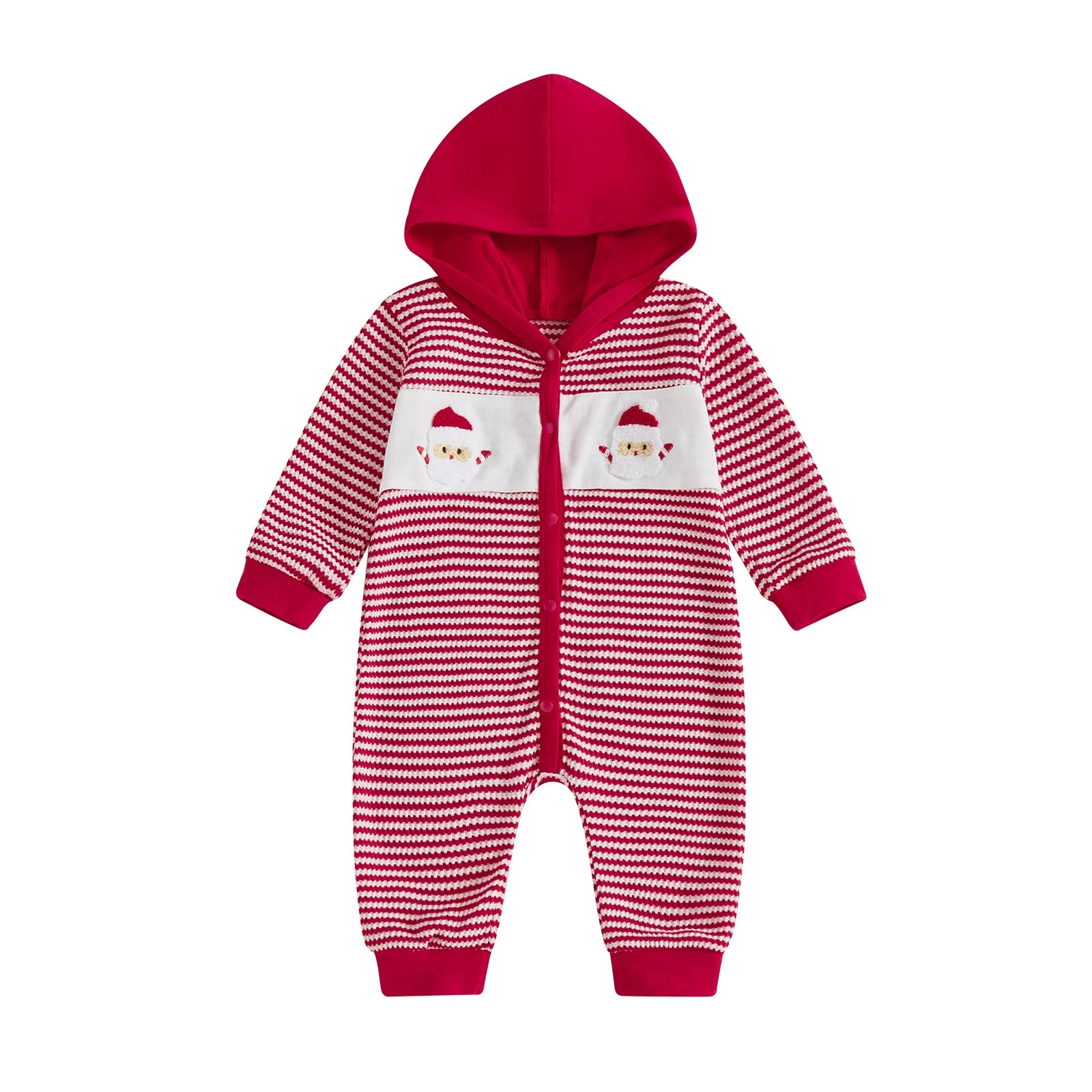 SANTA Striped Hooded Jumpsuit