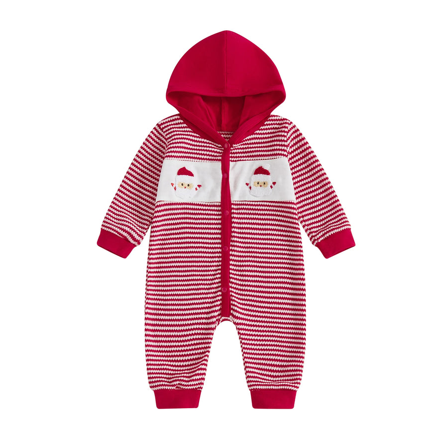SANTA Striped Hooded Jumpsuit