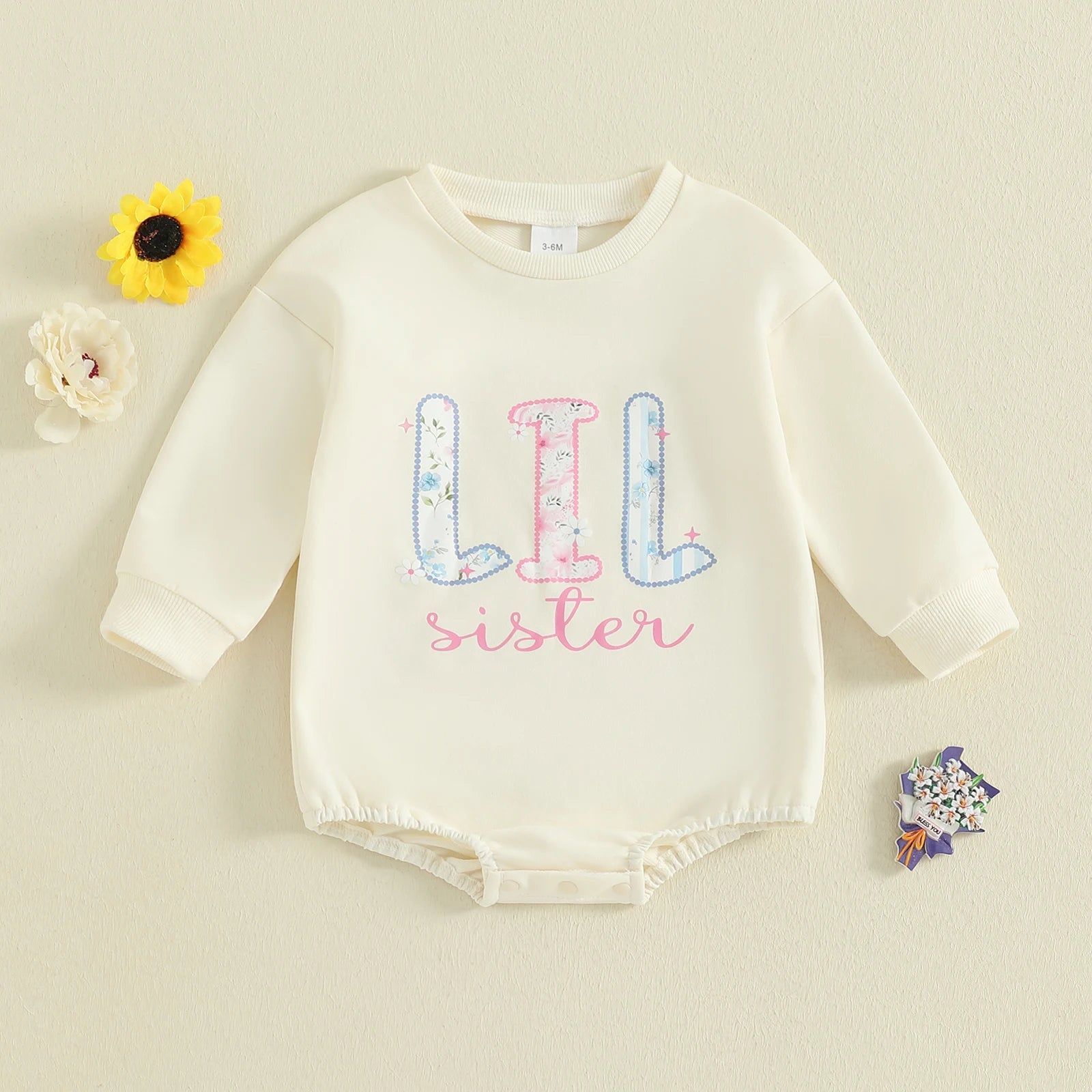 LIL/BIG SISTER Cream Sweatshirt