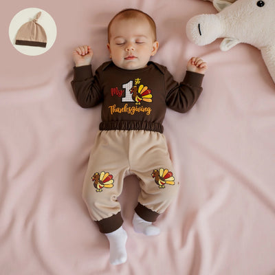MY 1ST THANKSGIVING Brown Outfit