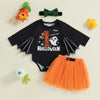 MY 1ST HALLOWEEN Ghost Bat Sleeve Outfit