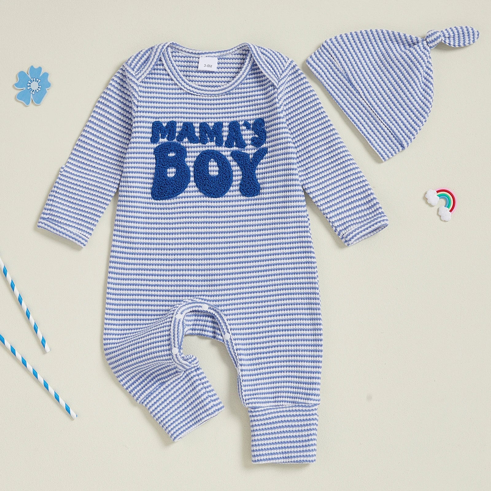 MAMA'S BOY Striped Jumpsuit