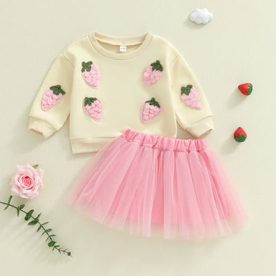 STRAWBERRIES Pink Tulle Skirt Outfit