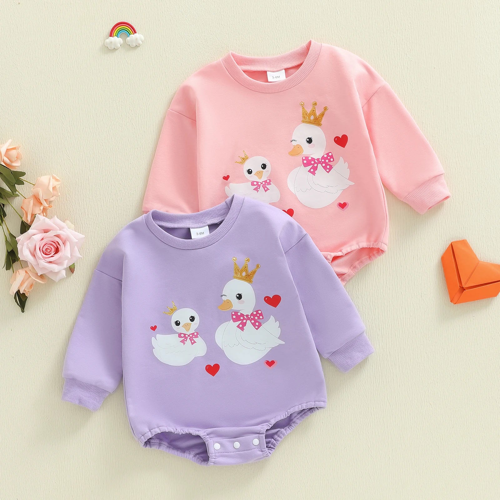 DUCKY PRINCESS Long-Sleeve Onesie
