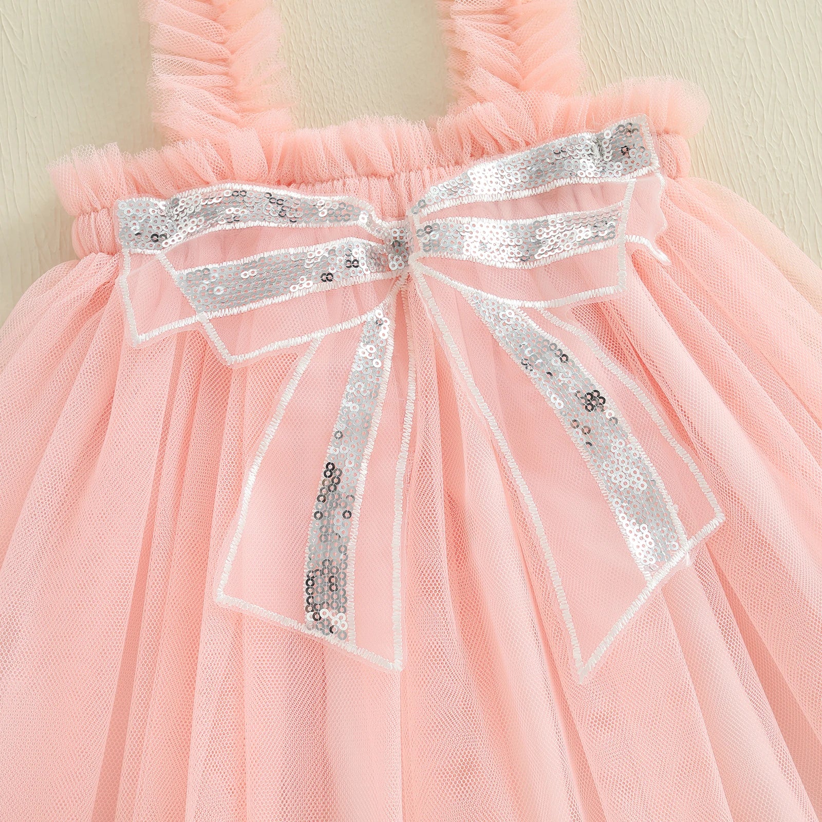 GLITTER BOW Tulle Dress