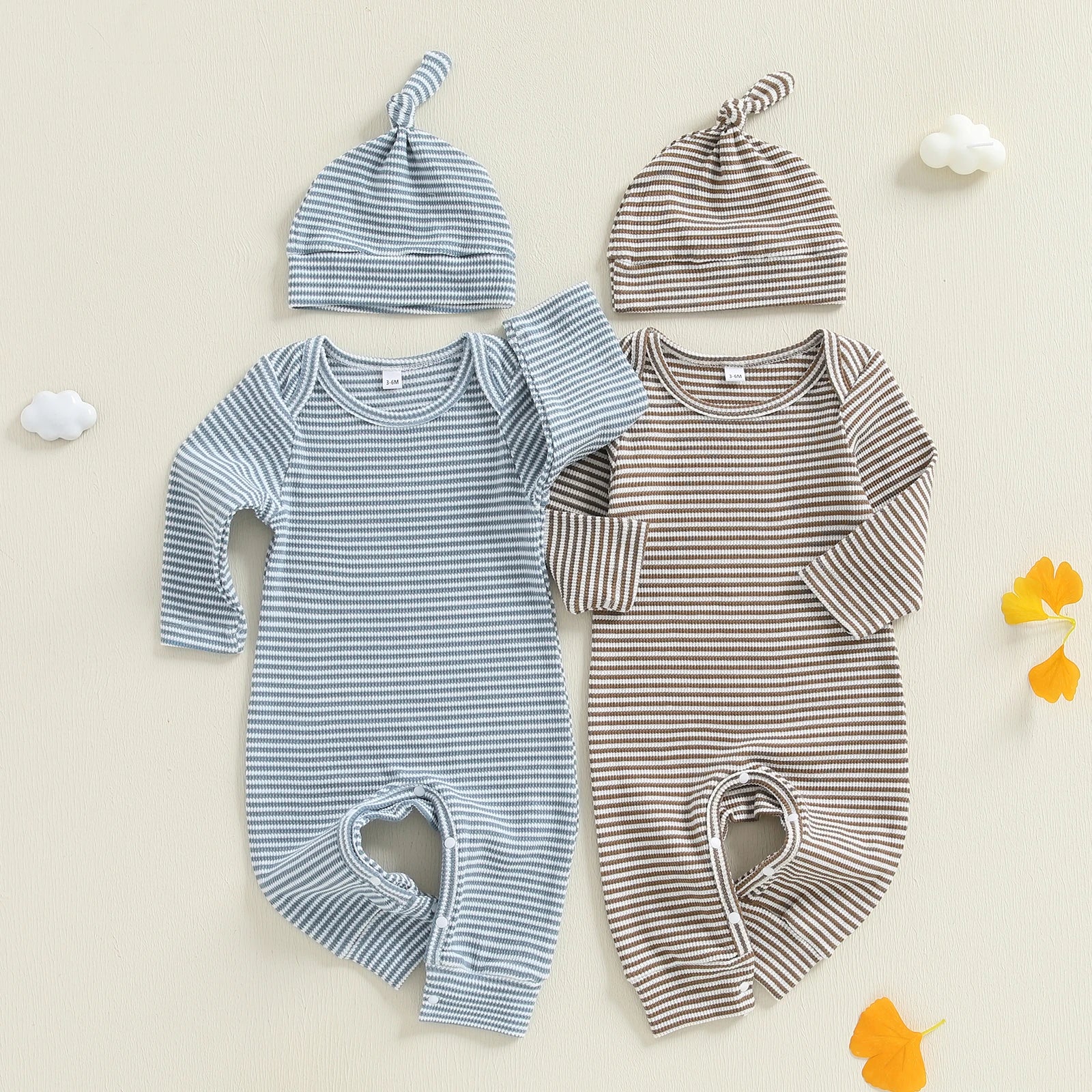 LOGAN Striped Jumpsuit with Beanie