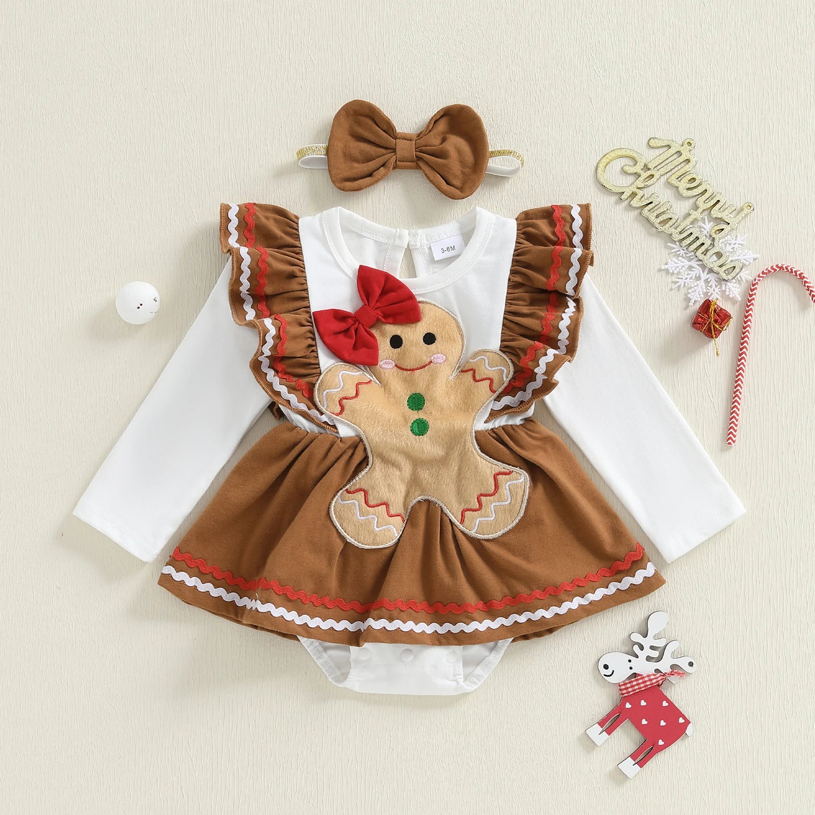 GINGERBREAD GIRL Romper Dress