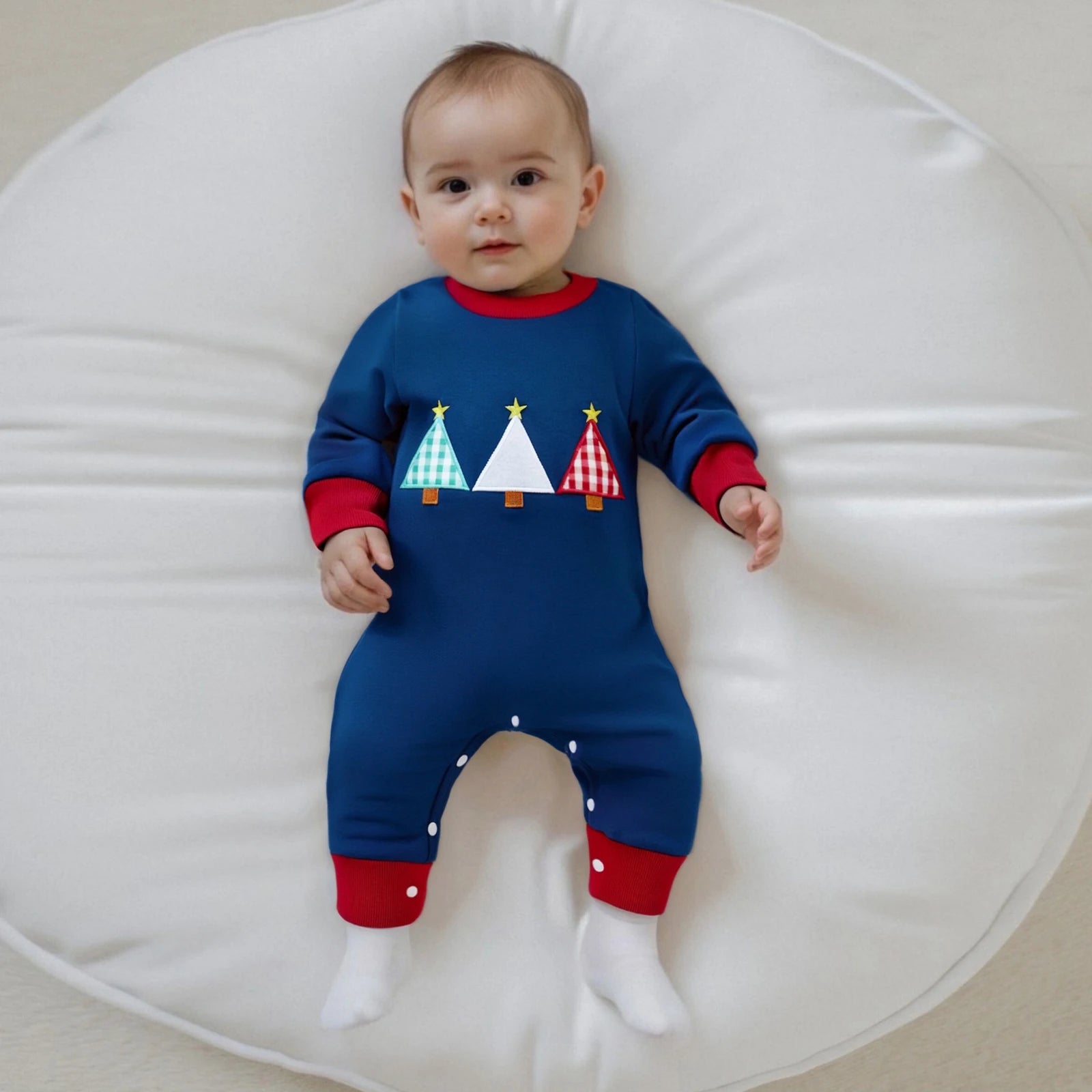 CHRISTMAS TREES Blue Jumpsuit