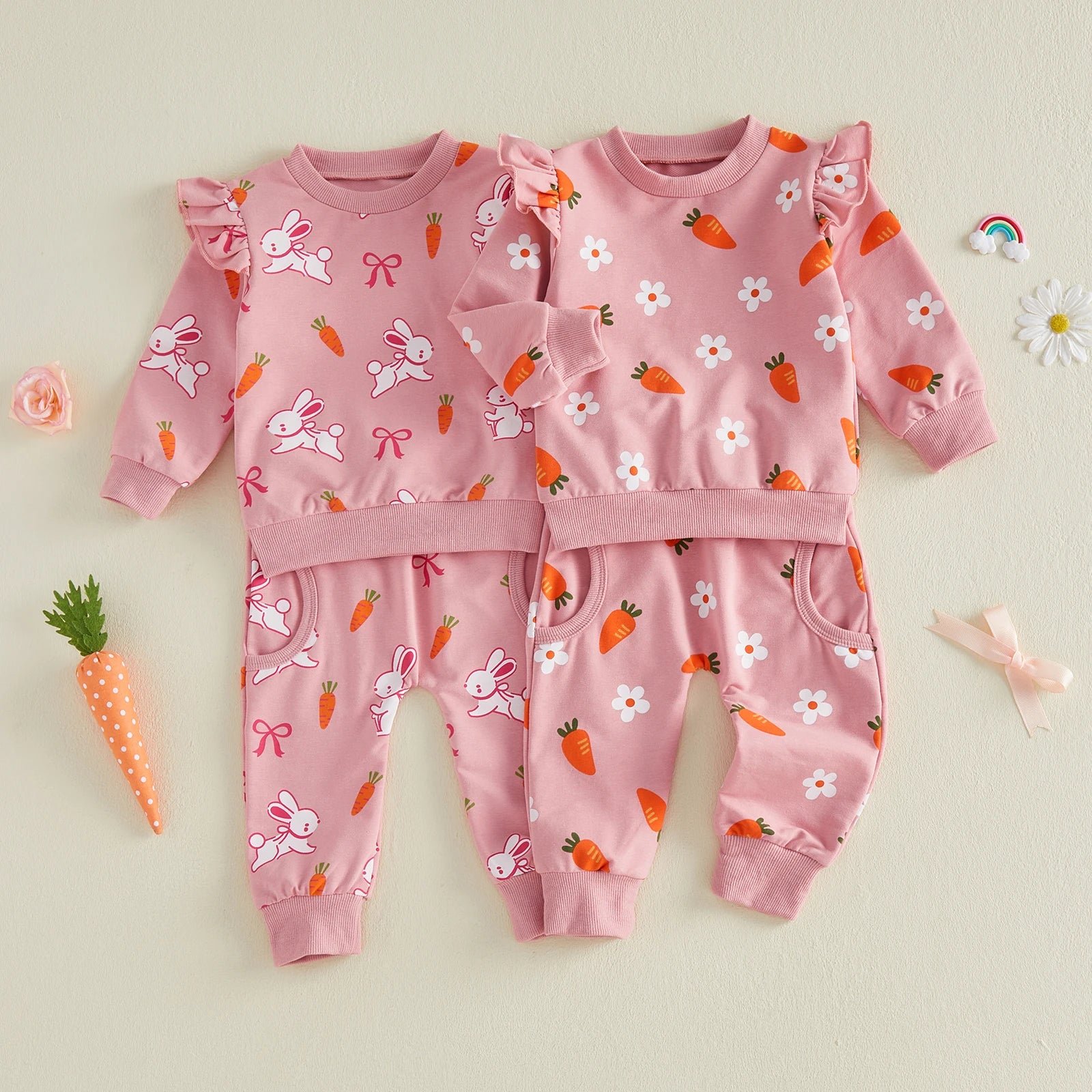 EASTER Pink Ruffle Outfit