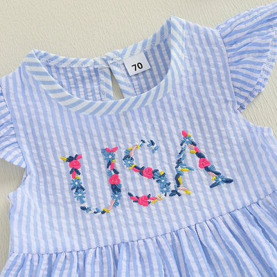 USA Floral Ruffle Dress