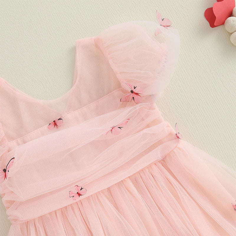BUTTERFLY Tulle Puff Sleeve Dress