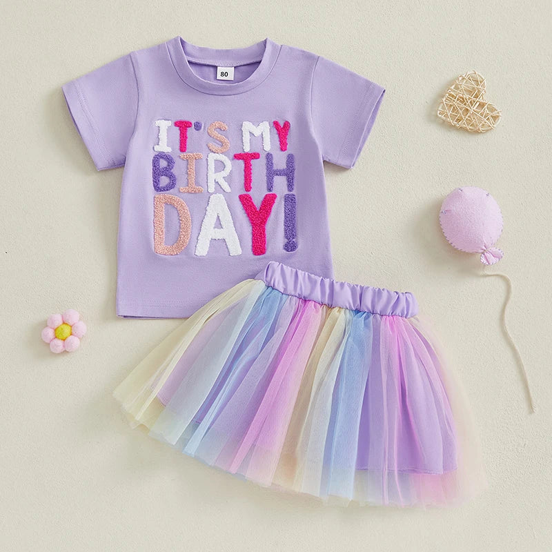 IT'S MY BIRTHDAY Purple Tutu Outfit