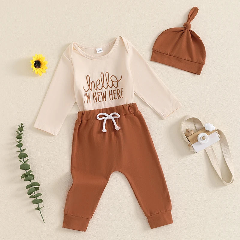 HELLO I'M NEW HERE Brown Outfit