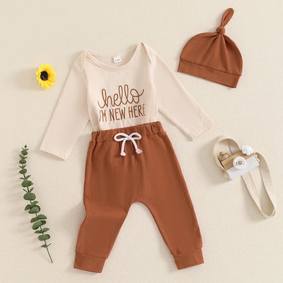 HELLO I'M NEW HERE Brown Outfit