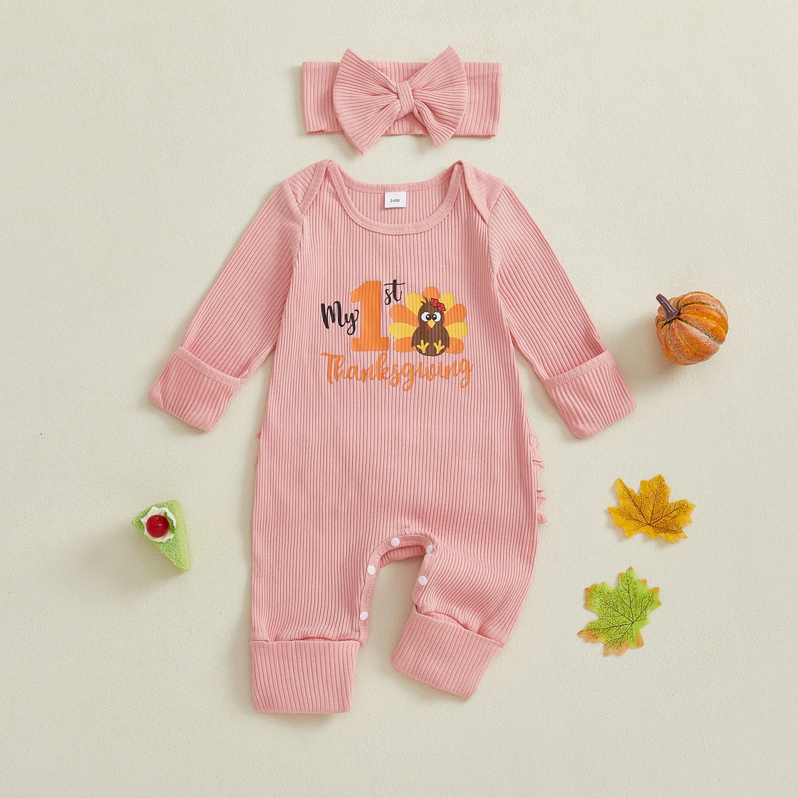 MY 1ST THANKSGIVING Pink Jumpsuit