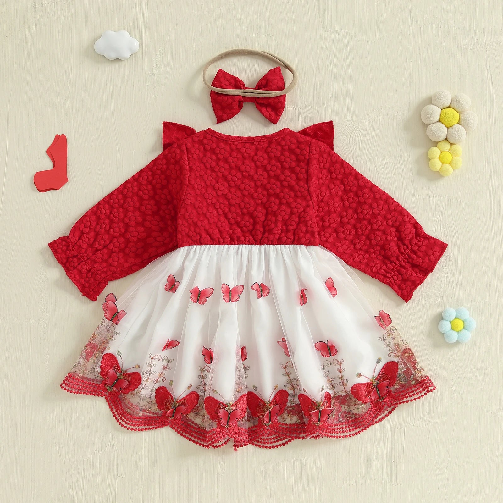 BUTTERFLIES Red Dress