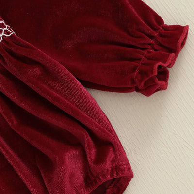 ELLE Velvet Collar Romper