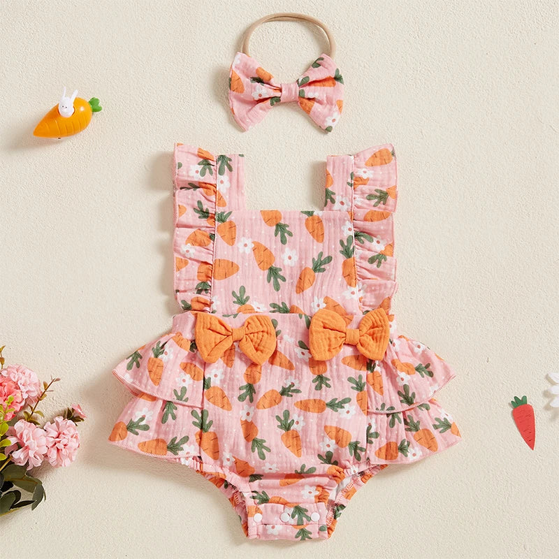 CARROTS Bowtie Ruffle Romper