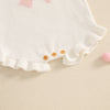 PINK BOW Knitted Romper