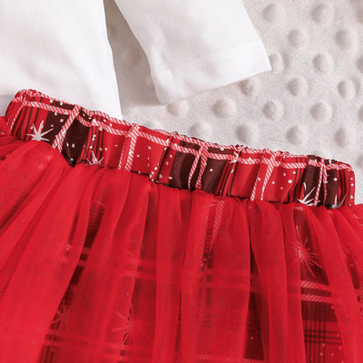 BOWTIE Plaid Tulle Skirt Outfit