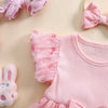 BUNNY Bowtie Ruffle Romper Dress