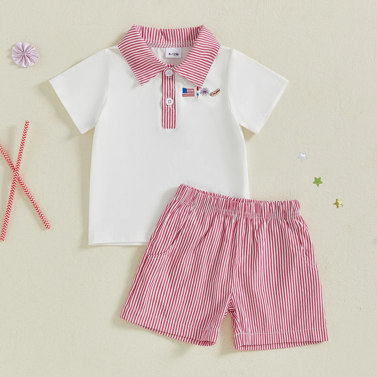 4TH OF JULY Polo Outfit