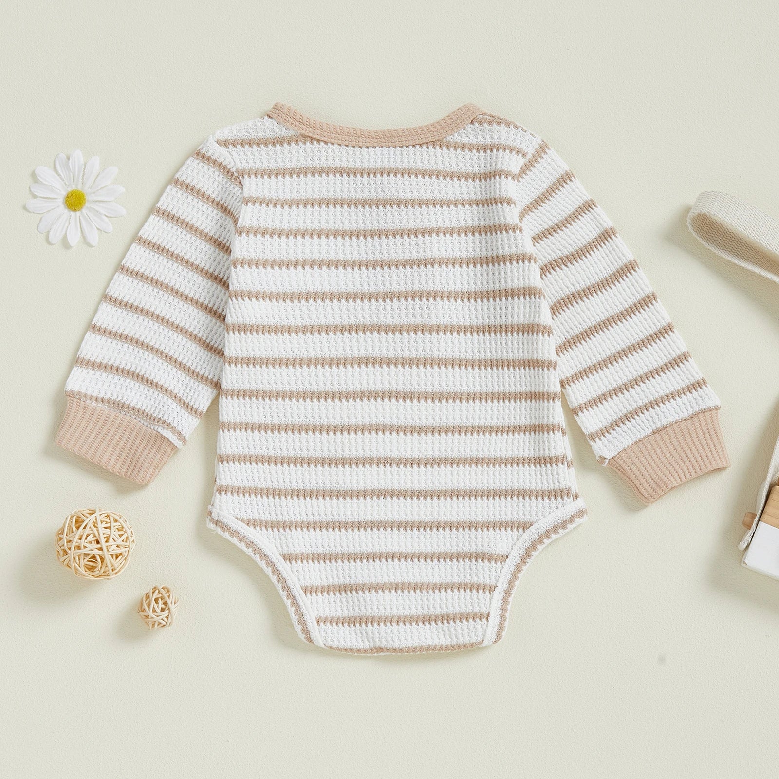CARSON Striped Long-Sleeve Romper