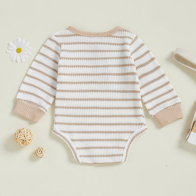 CARSON Striped Long-Sleeve Romper