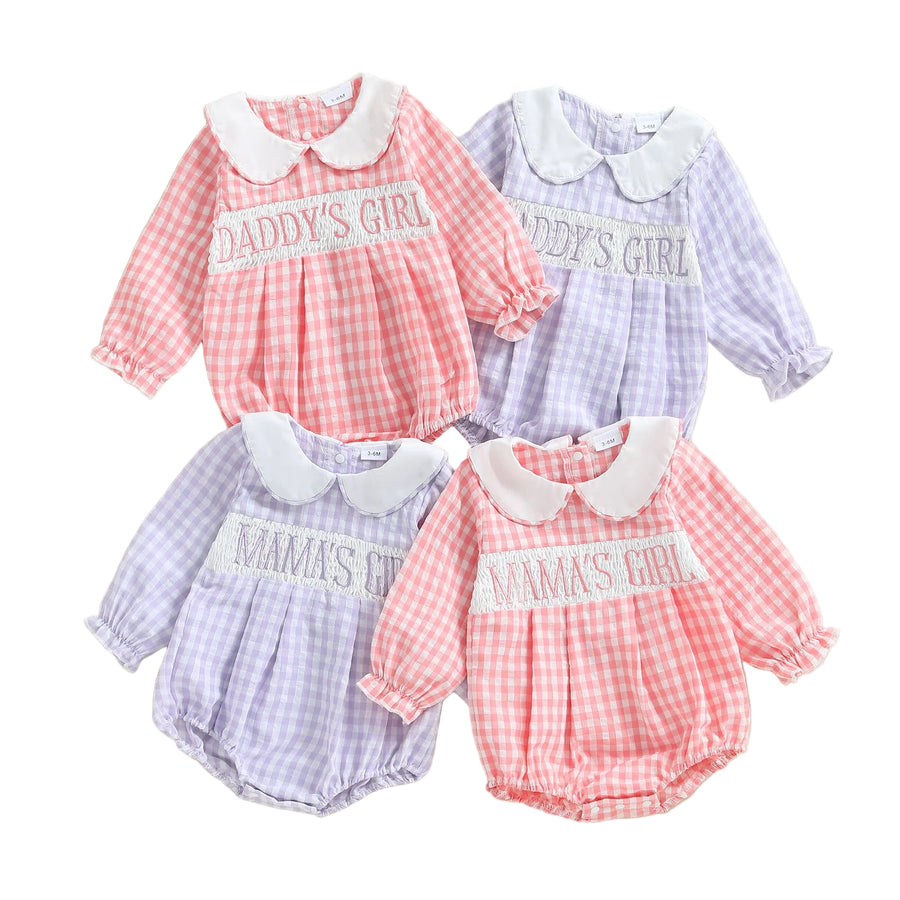 MAMA'S/DADDY'S Girl Collar Romper