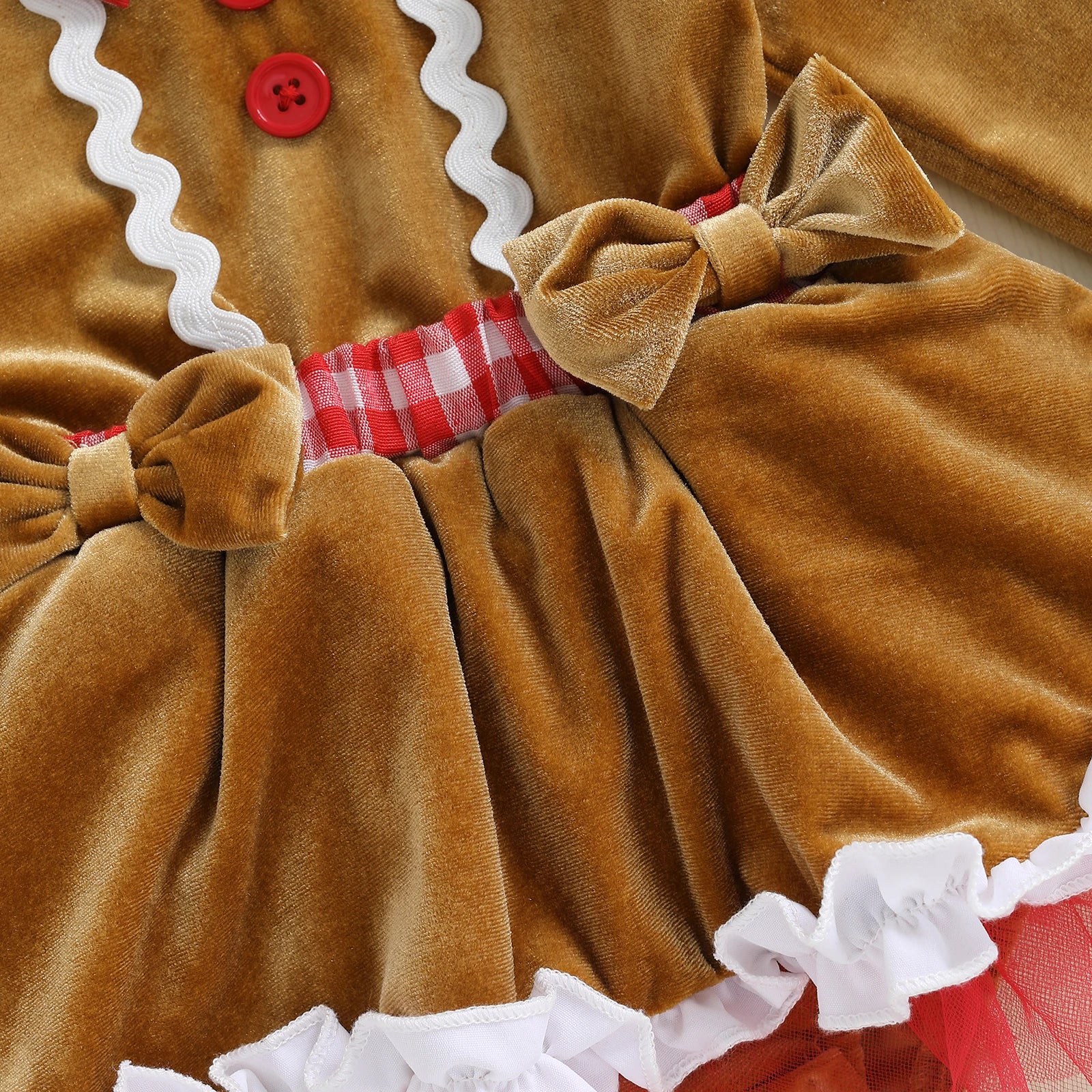 GINGERBREAD CUTIE Romper Dress