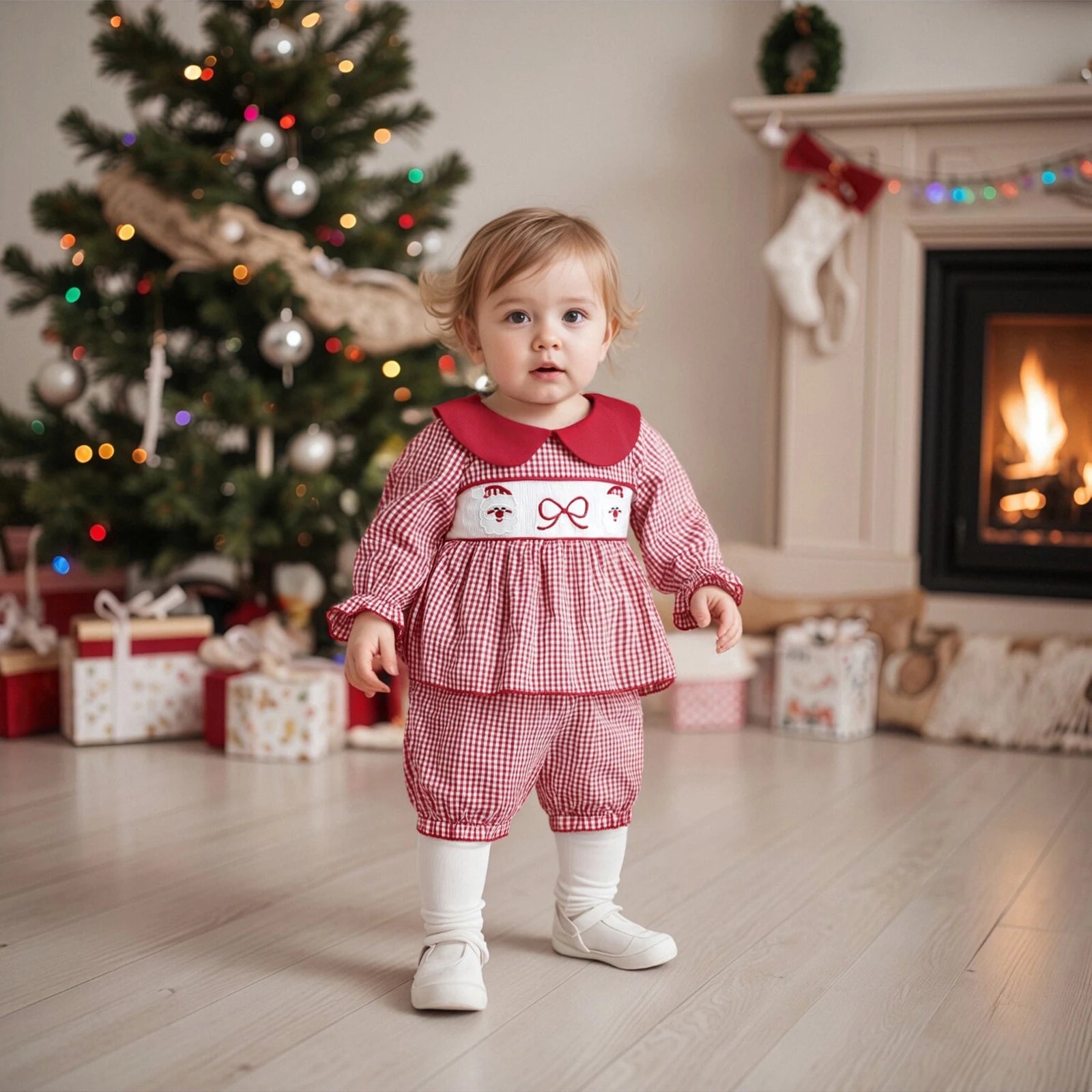 JOLLY Checkered Christmas Outfit