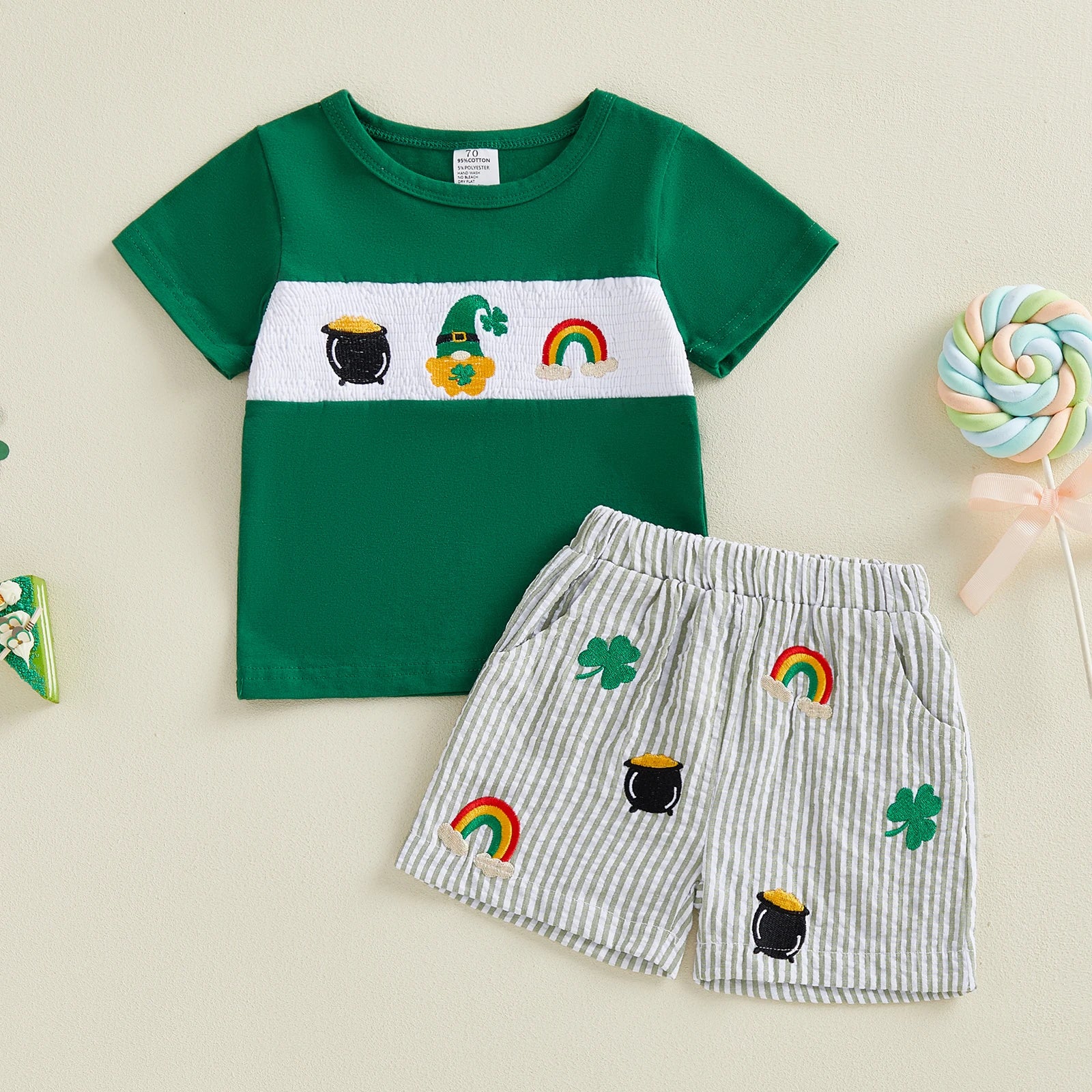 St. PATRICK'S DAY Striped Shorts Outfit