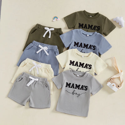 MAMA'S BOY Waffle Knit Outfit