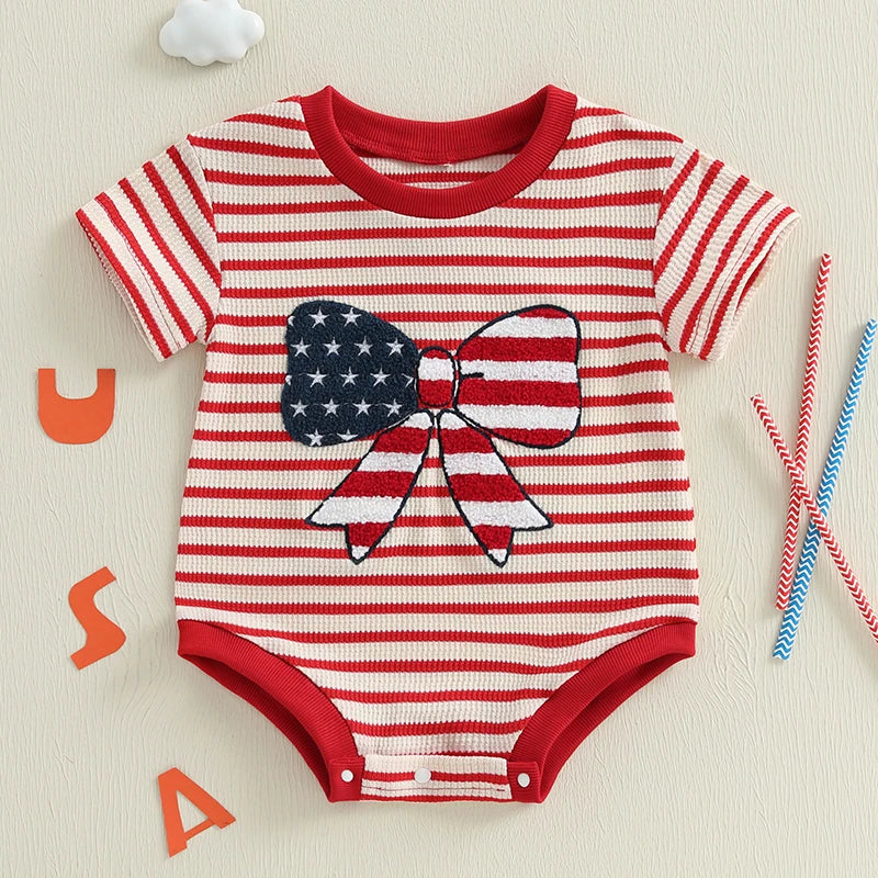 BOWTIE USA Striped Onesie