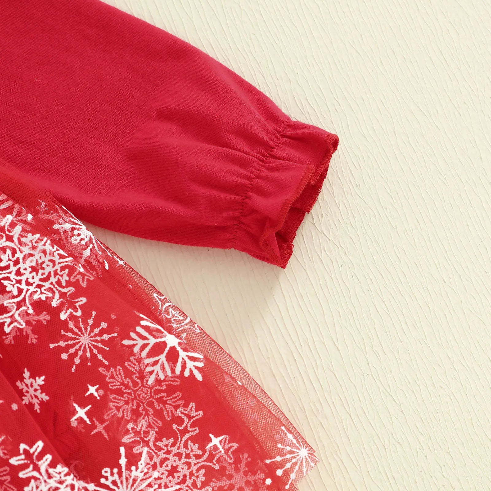 MY FIRST CHRISTMAS Snowflake Tulle Romper Dress