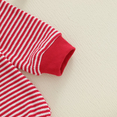 HO HO HO Striped Long-Sleeve Onesie