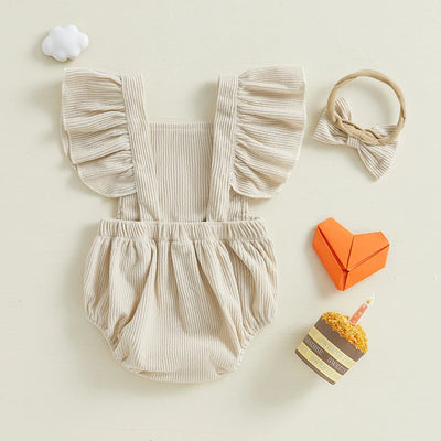 ONE Corduroy Heart Romper