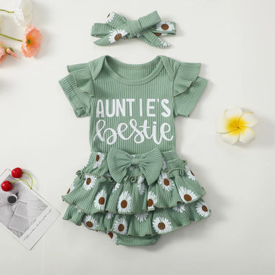 AUNTIE'S BESTIE Daisy Ruffle Outfit