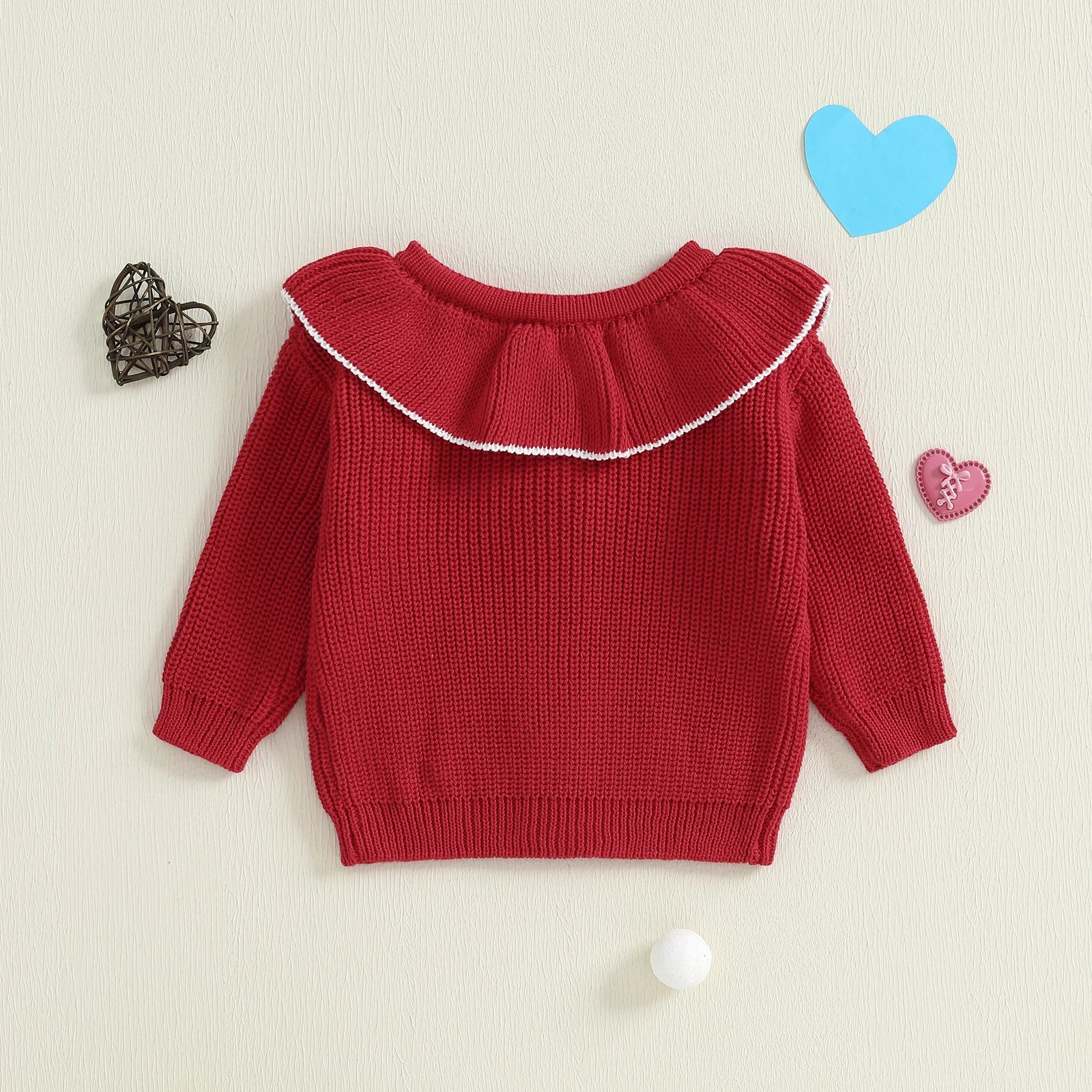 LITTLE HEARTS Collar Cardigan