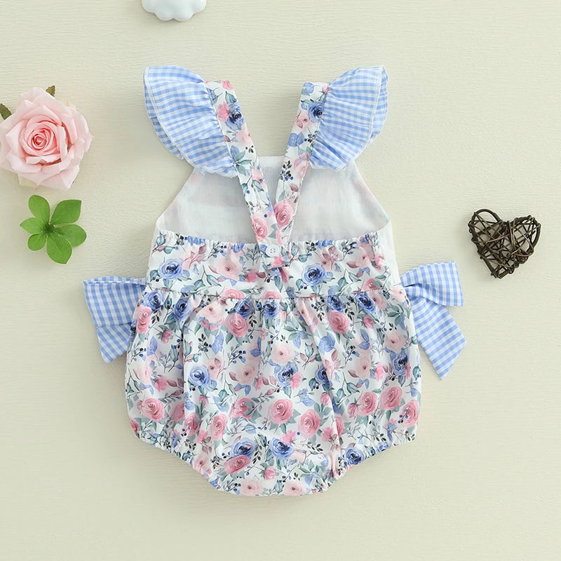 DADDY'S GIRL Floral Romper